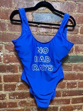 Blue Kitschy One Piece Swimsuit